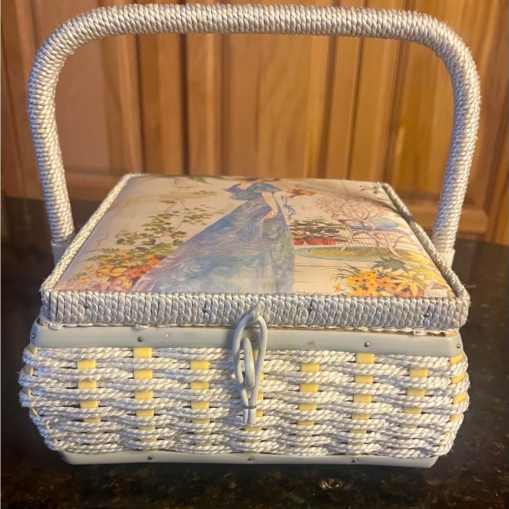 Vintage Sewing Box Basket